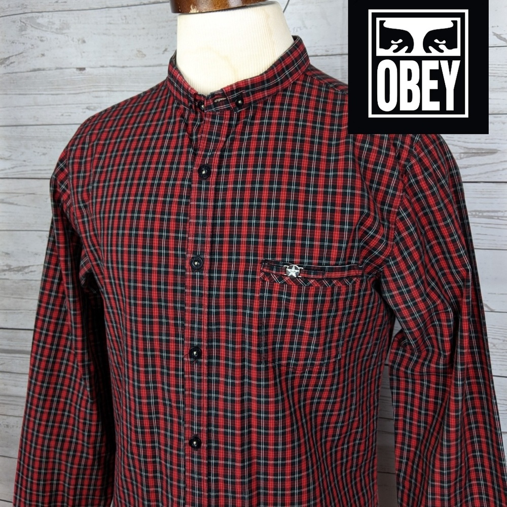 Obey Plaid Shirt M